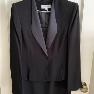 Calvin Klein womens black suit jacket and skirt NWT